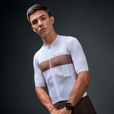 JERSEY PRO TEAM BLK HOMBRE  BLANCO /CAFÉ